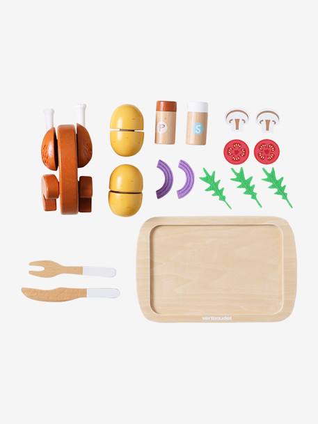 Roast Chicken & Accessories in FSC Wood yellow 