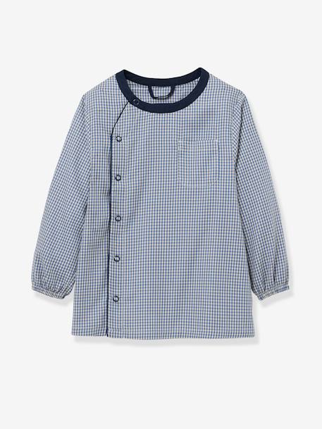 Gingham Check Smock for Boys, by CYRILLUS blue 