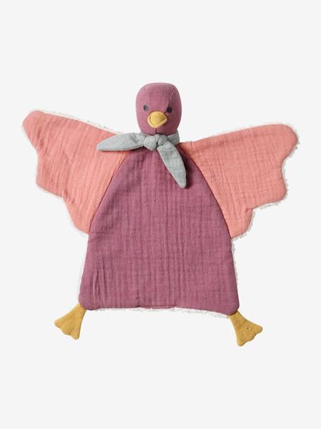 Bag with Comforter Bird in Dual Fabric rose 