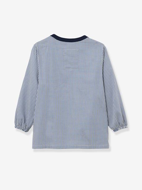 Gingham Check Smock for Boys, by CYRILLUS blue 