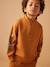 Sports Sweatshirt with Zip on the Neckline & Basketball on Sleeve for Boys anthracite+hazel 