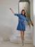Denim maternity and breastfeeding shirt dress stone 