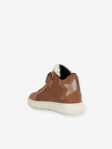 J Theleven Girl GEOX® high-top velcro sneakers for kids camel 