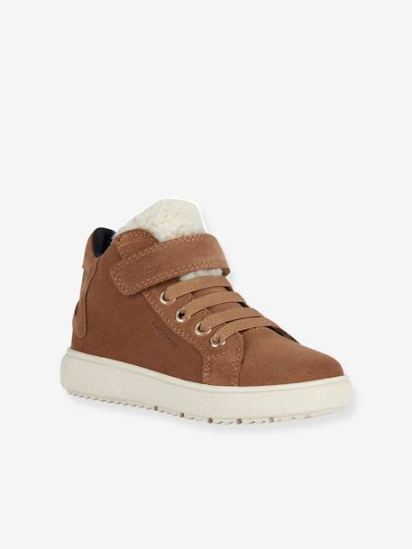 J Theleven Girl GEOX® high-top velcro sneakers for kids camel 