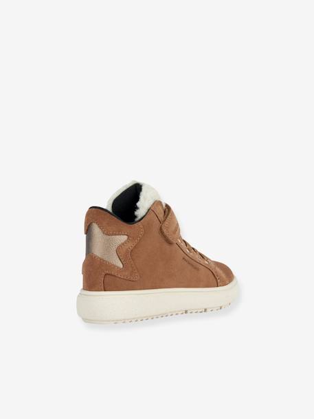 J Theleven Girl GEOX® high-top velcro sneakers for kids camel 