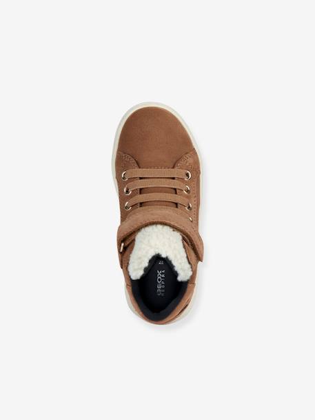 J Theleven Girl GEOX® high-top velcro sneakers for kids camel 