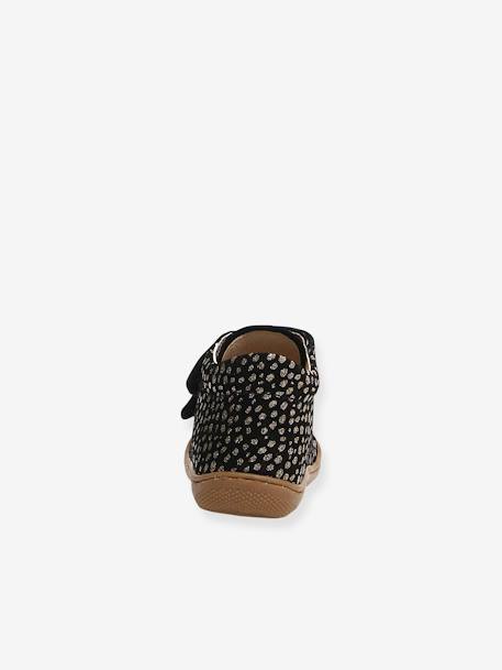 NATURINO® suede pony print baby shoes black+brown+pale pink 