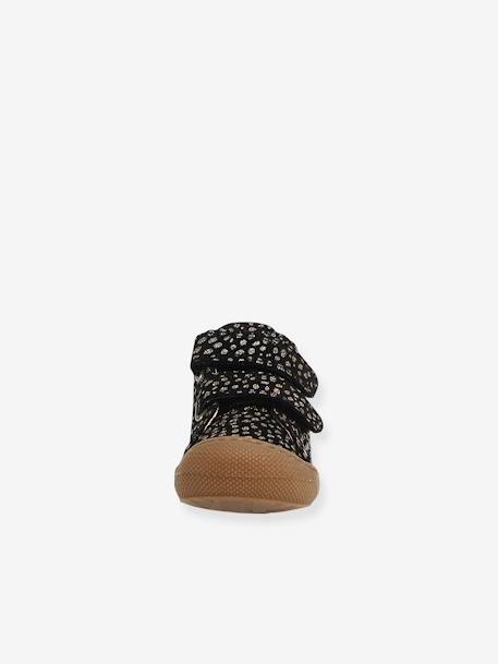 NATURINO® suede pony print baby shoes black+brown+pale pink 
