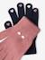 Pack of 2 Pairs of Magic Gloves, for Girls marl beige+navy blue 