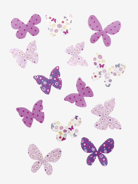 Pack of 14 Butterfly Decorations Light Pink/Print+Multi 