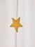 Semi-Sheer Curtain with Eyelets & Starry Garlands Green+White 