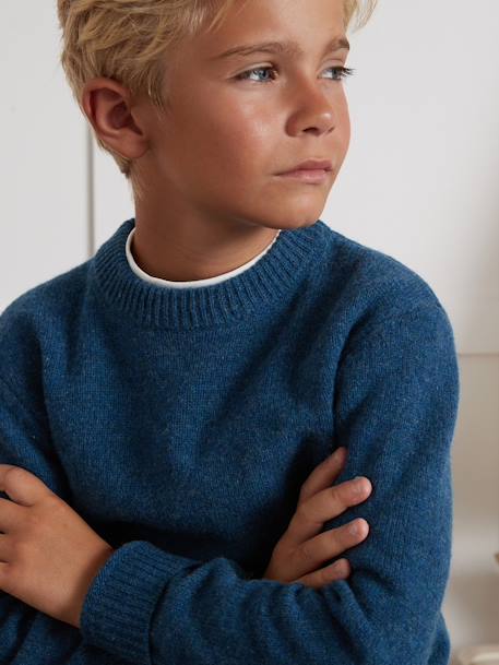 CYRILLUS Merino sweater blue+green 