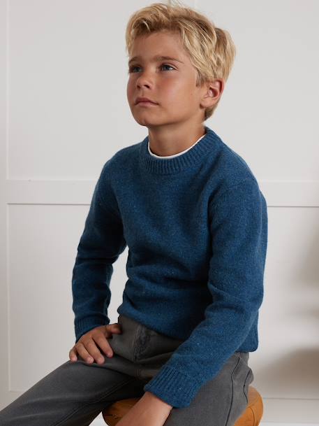 CYRILLUS Merino sweater blue+green 