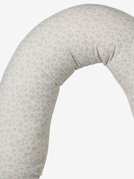 Cover for Feeding Pillow printed beige+printed pink+WHITE LIGHT SOLID 
