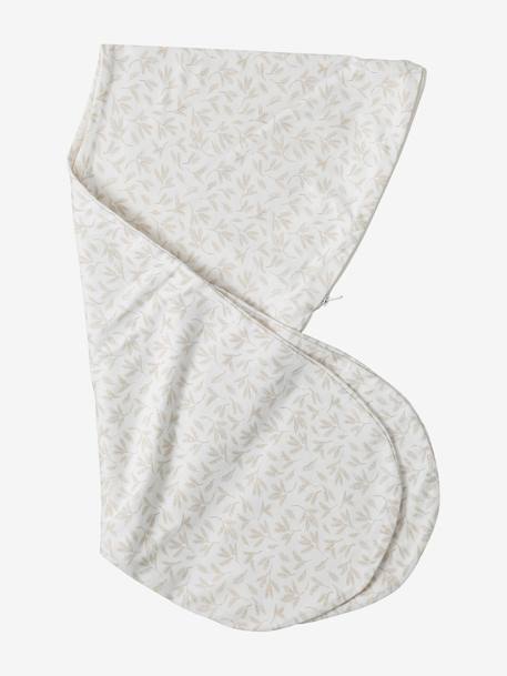 Cover for Feeding Pillow printed beige+printed pink+WHITE LIGHT SOLID 