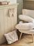 Cover for Feeding Pillow printed beige+printed pink+WHITE LIGHT SOLID 