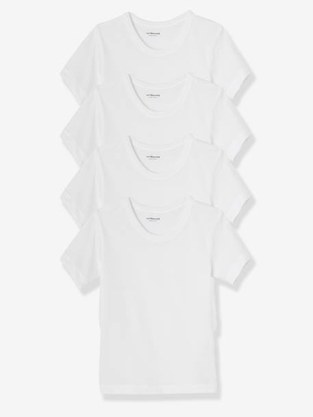 Pack of 4 Boys' T-Shirts White 