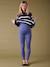 Seamless Rib Knit Leggings for Maternity, by ENVIE DE FRAISE indigo 