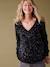 Maternity Sequin Christmas Blouse by ENVIE DE FRAISE black 