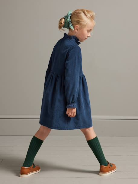 CYRILLUS velvet robe navy blue 