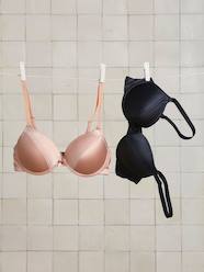 Maternity-Pack of 2 Bras in Satiny Microfibre, Maternity & Nursing Special