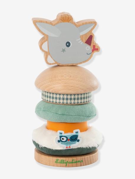LILLIPUTIENS stacking pyramid green+rose 