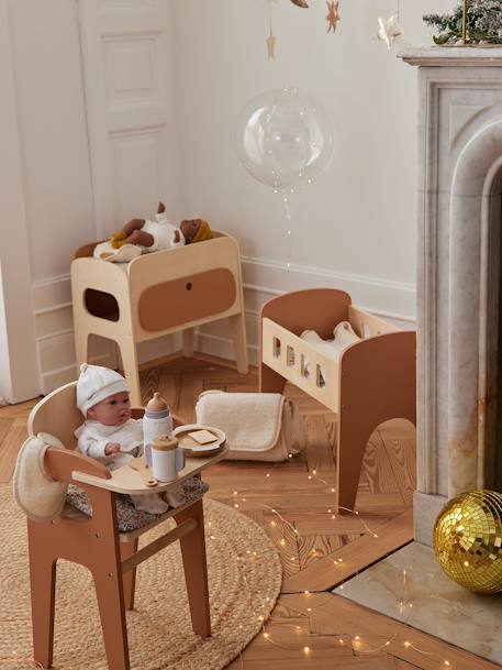 Doll Bed in FSC®100% Wood white+wood 