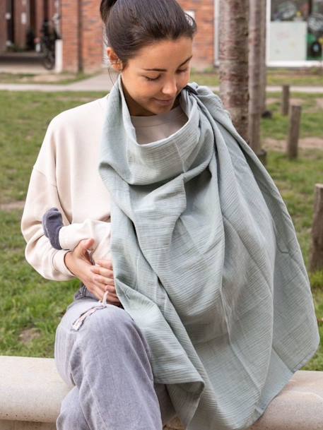 Mom'n play nursing cape beige+green 