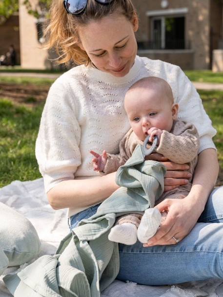 Mom'n play nursing cape beige+green 