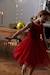 Christmas Special Dress in Velour & Sparkling Tulle for Girls emerald green+red 