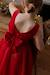 Christmas Special Dress in Velour & Sparkling Tulle for Girls emerald green+red 