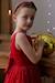 Christmas Special Dress in Velour & Sparkling Tulle for Girls emerald green+red 