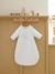 Quilted Baby Sleep Bag with Detachable Sleeves, Organic Collection, Cloud & Triangles Theme White 