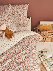 Bedding & Decor-Child's Bedding-Duvet Covers-Reversible Duvet Cover + Pillowcase Set for Children, with Recycled Cotton, Retro Flowers