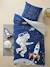 Fitted Sheet for Children, Planets Theme Light Grey/Print 