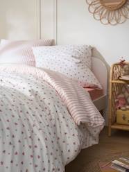 Reversible Duvet Cover + Pillowcase Essentials Set in Recycled Cotton, Flowers & Stripes