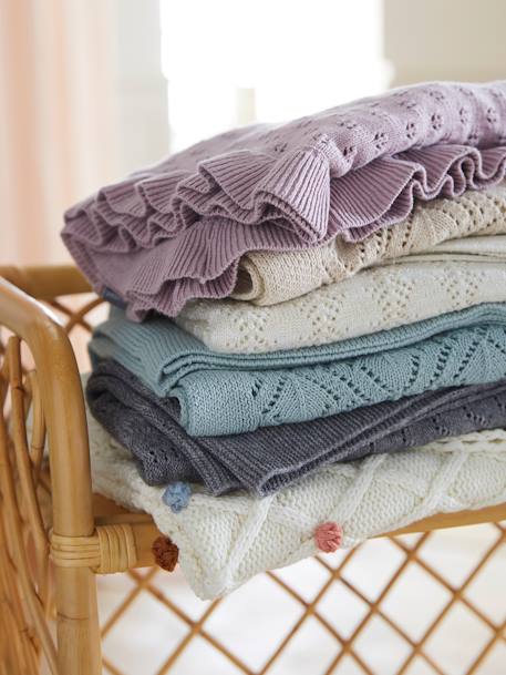Knitted Blanket White 