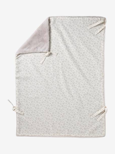 Reversible pram blanket HYGGE printed beige 