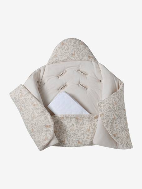 Transformable Baby Nest in Cotton Gauze cappuccino+ecru+printed beige+Sage+terracotta 
