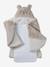 Transformable Baby Nest in Plush Fabric, Bear Beige+ecru+khaki+mouse grey+printed beige+printed pink 