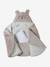 Transformable Baby Nest in Plush Fabric, Bear Beige+ecru+khaki+mouse grey+printed beige+printed pink 