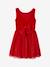 Christmas Special Dress in Velour & Sparkling Tulle for Girls emerald green+red 