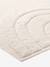 Rainbow relief rectangular rug ecru 