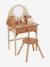 Dressing table + stool with FSC100® wooden accessories caramel 