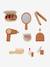 Dressing table + stool with FSC100® wooden accessories caramel 