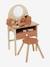 Dressing table + stool with FSC100® wooden accessories caramel 