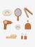 Dressing table + stool with FSC100® wooden accessories caramel 