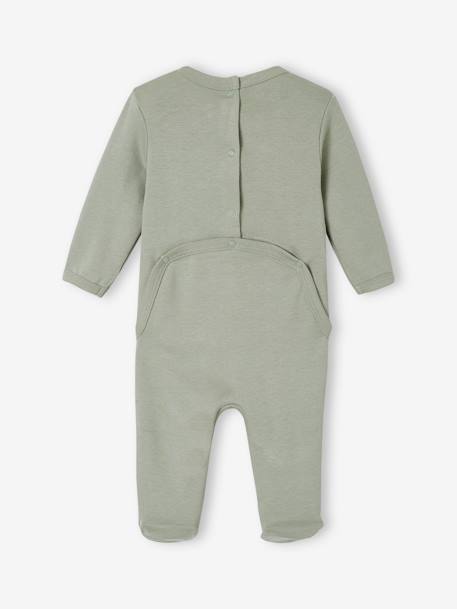 Pack of 3 Basics sleepsuits green 