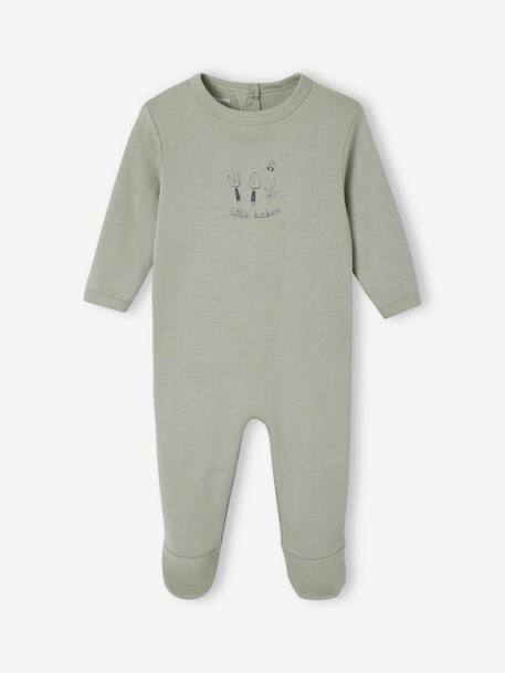 Pack of 3 Basics sleepsuits green 
