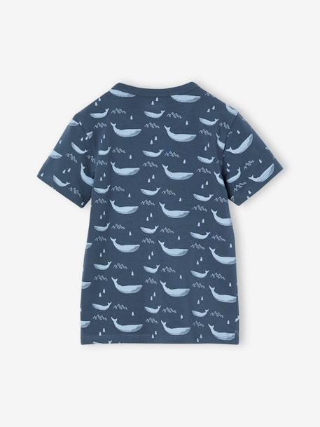 Pack of 3 'Whale' short-sleeved t-shirts for boys ocean blue 